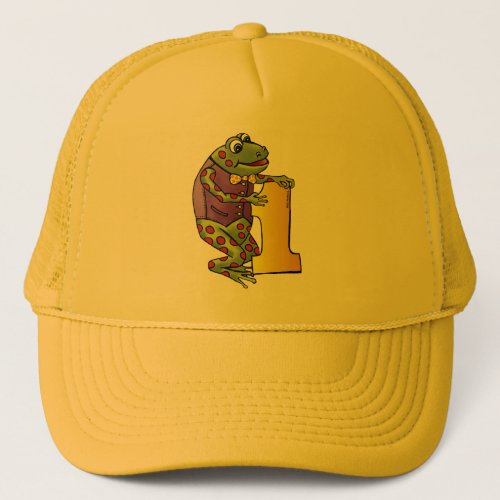 1st Birthday frog custom name Hat