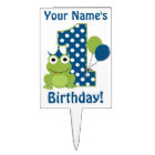 1st Birthday Frog Personalized Cake Topper