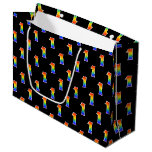 [ Thumbnail: 1st Birthday: Fun Rainbow Event Number 1 Pattern Gift Bag ]