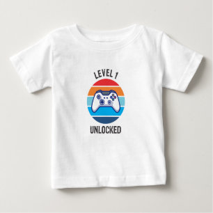 1st Birthday Gamer Level 1 Baby T-Shirt