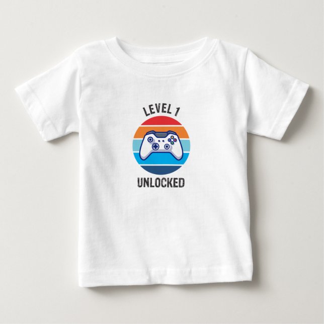 1st Birthday Gamer Level 1  Baby T-Shirt (Front)
