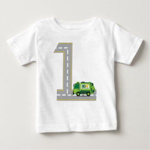 1st Birthday Garbage Truck Baby T-Shirt