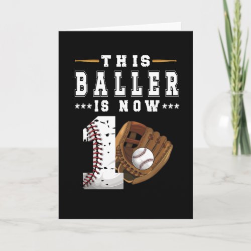 1st Birthday Gift Baseball Player 1 Year Old Boy Card