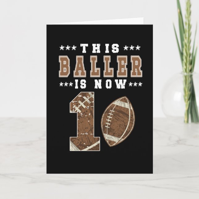 1st Birthday Gift Football Player 1 Year Old Boy Card (Front)