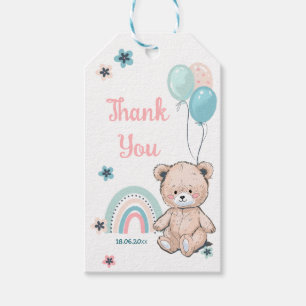 1st Birthday Gift Tags with cute teddy bear.