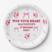  1ST BIRTHDAY GIRL 9" ROUND LITTLE SWEETHEART 