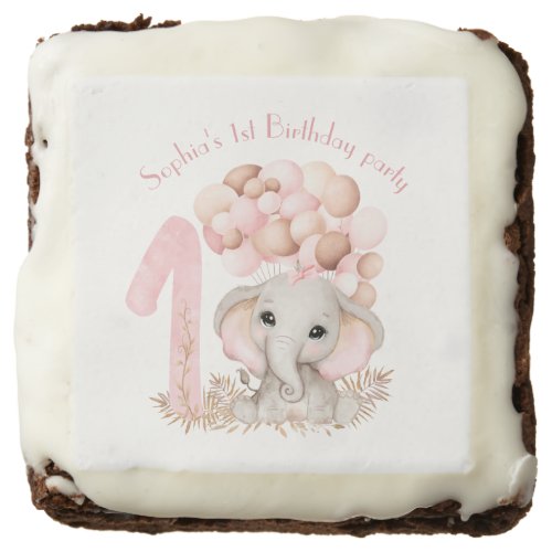 1st Birthday Girl Personalized  Brownie