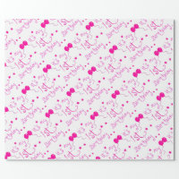 1st birthday best sale wrapping paper girl