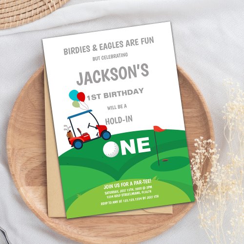 1st Birthday Golf Invitations