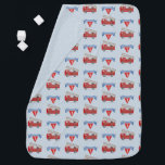 1st Birthday Grandson, Firetruck Baby Blanket<br><div class="desc">Birthday wishes are rushing through with this cute red fire truck gift,  souvenir,  giveaway or party essential to celebrate your Grandson’s FIRST birthday!</div>