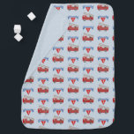 1st Birthday Grandson, Firetruck Baby Blanket<br><div class="desc">Birthday wishes are rushing through with this cute red fire truck gift,  souvenir,  giveaway or party essential to celebrate your Grandson’s FIRST birthday!</div>
