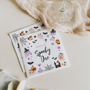 1st Birthday Halloween Theme Birthday Napkins