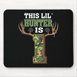 1st Birthday Hunting Deer 1 Year Old Hunter 1 Mouse Pad