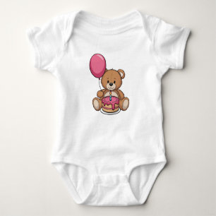1st Birthday in minimal design Baby Bodysuit