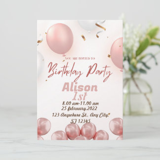 1st birthday invitation