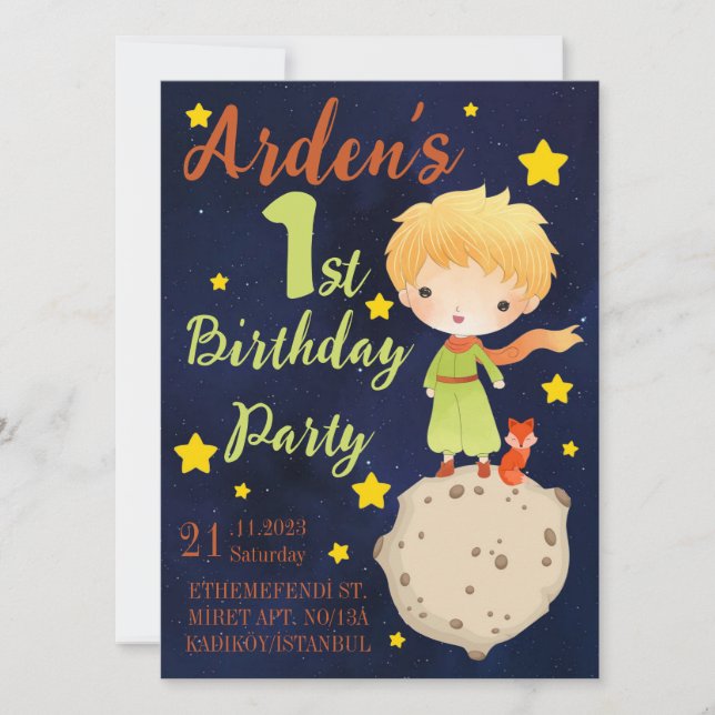 1st birthday Invitation (Front)