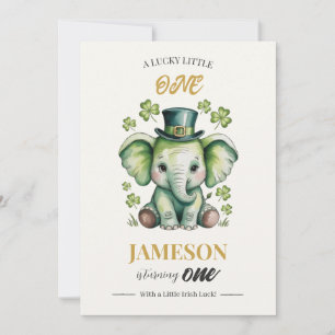 1st Birthday Invitation   Lucky St. Patrick's Day