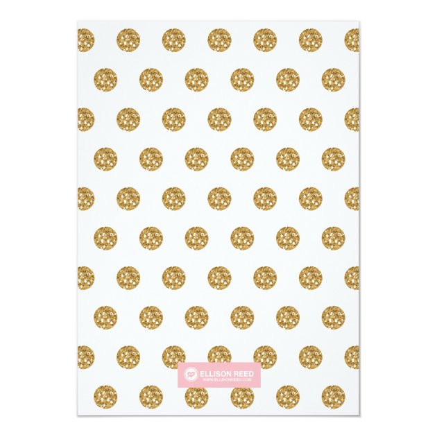 1st Birthday Invitation - Pink And Gold Polka Dots
