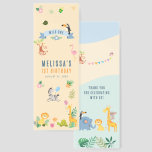 1st Birthday Jungle Safari Animals Theme Thank You Bookmarks<br><div class="desc">Capture the joy and gratitude of your special day with our personalized 1st birthday thank you bookmarks.  Every bookmark becomes a unique expression of your appreciation,  ensuring your loved ones feel truly valued and remembered long after the party ends.</div>