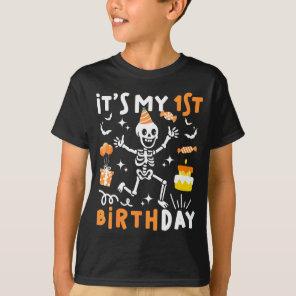 1st birthday kids funny skeleton 1st birthday T-Shirt