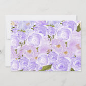 1ST birthday lavender FIRST Floral Invitation (Back)