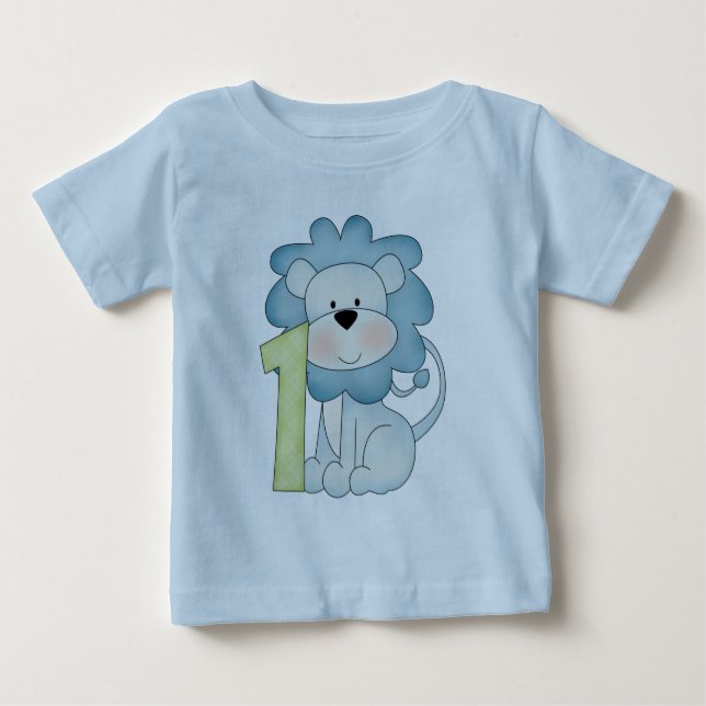 1st Birthday Lion Baby T-Shirt (Front)