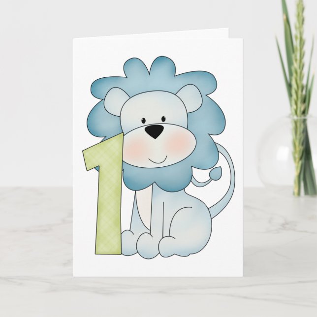 1st Birthday Lion Card (Front)
