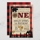 1st Birthday Little Bear Flannel Lumberjack Theme
