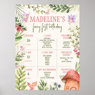 1st Birthday Milestone Fairy First Poster