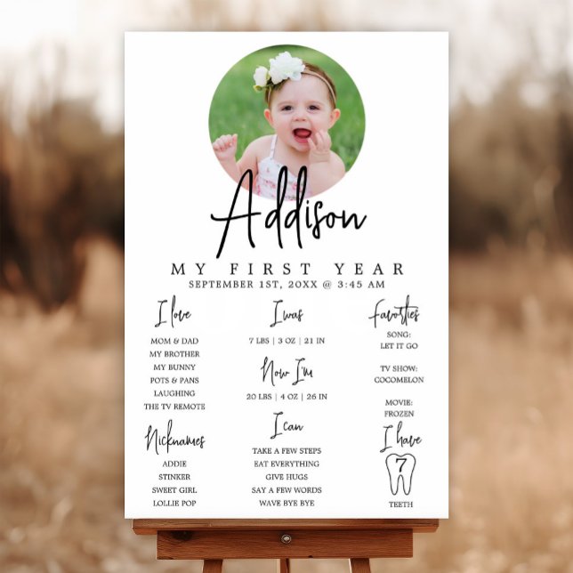 1st Birthday Milestone Foam Board (Creator Uploaded)