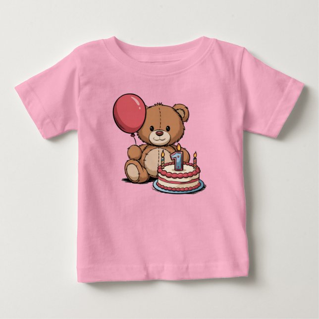 1st birthday minimal look  baby T-Shirt (Front)