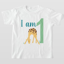 1st Birthday Modern Minimal Yellow Giraffe