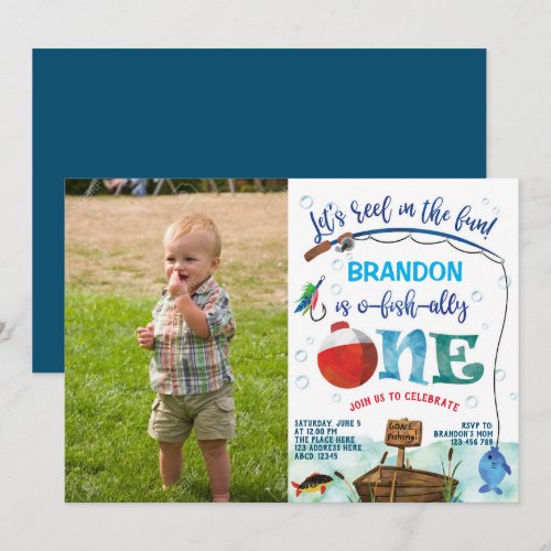 1st Birthday O-fish-ally Little Fisherman photo