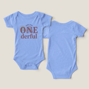 1st Birthday "ONE-derful" Tri-Blend Baby Bodysuit