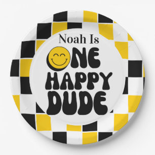 1st Birthday One Happy Dude Birthday  Paper Plates