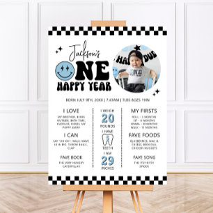 1ST Birthday ONE HAPPY DUDE Milestone Board