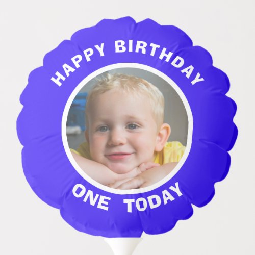 1st Birthday One Little Gentleman Photo Balloon
