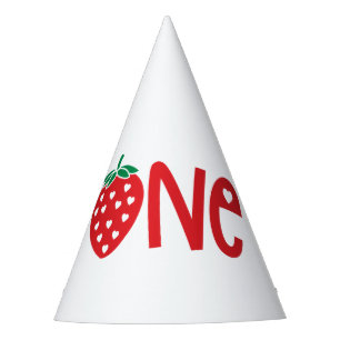 1st Birthday One Strawberry Party Hat