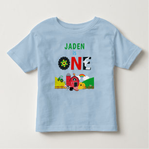 1st Birthday One Year Old Farm Birthday Toddler T-shirt