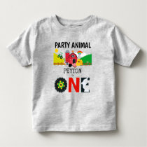 1st Birthday One Year Old Farm Party Animal Toddler T-shirt