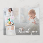 1st Birthday, or Any Year, Thank You Photo Collage Postcard