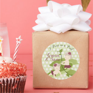 1st Birthday or Baby Shower Party Sticker