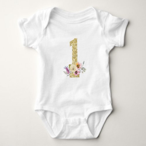 1st birthday outfit baby bodysuit