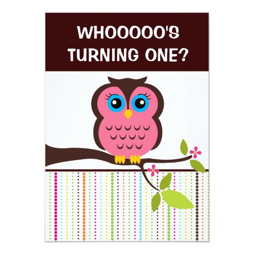 Owl 1St Birthday Invitations 10