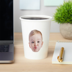 1st Birthday Party Birthday Face Customize any Yea Paper Cups
