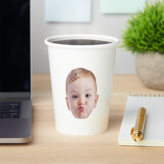 1st Birthday Party Birthday Face Customize any Yea Paper Cups (Insitu)