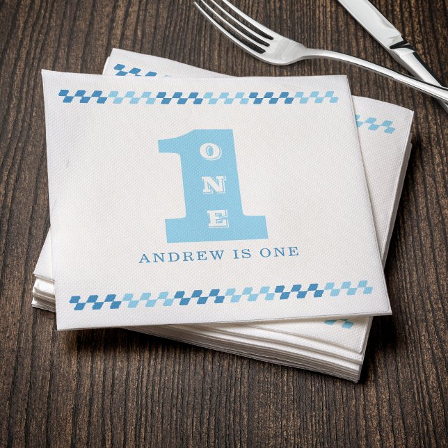 1st Birthday Party Boys Blue One Napkins (1st Birthday Party Boys Blue One Napkins
)