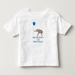 1st Birthday Party Celebration Blue Boy Kids Toddler T-shirt