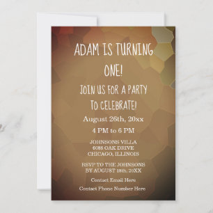 1st Birthday Party Custom Terracotta Earth 2024 Invitation