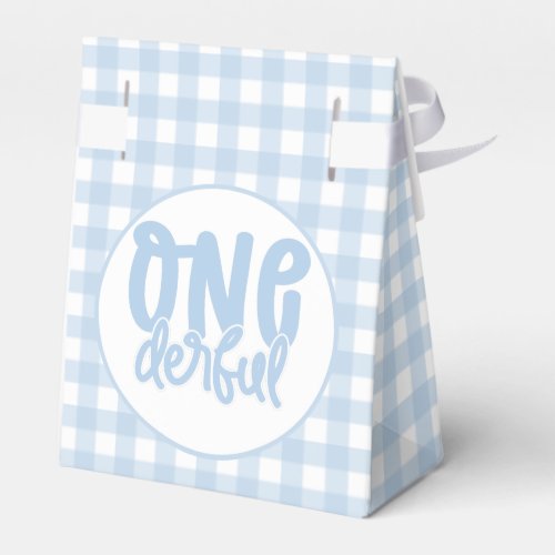 1st Birthday Party Cute Pastel Blue Onederful Favor Boxes